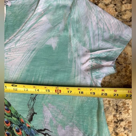 San Diego Zoo Peacock short sleeve T-shirt A line sz MD great condition birds - Picture 6 of 7